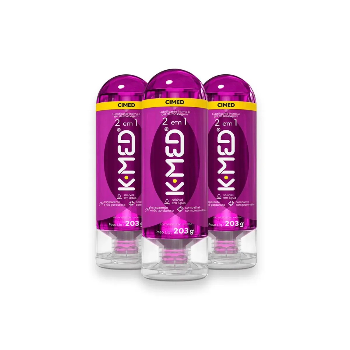 Gel Lubrificante Intimo 2 em 1 K-Med Frasco 203g