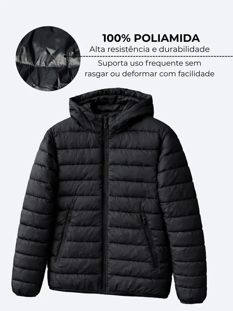 Jaqueta Puffer De Frio Intenso Blusa Impermeavel Inverno