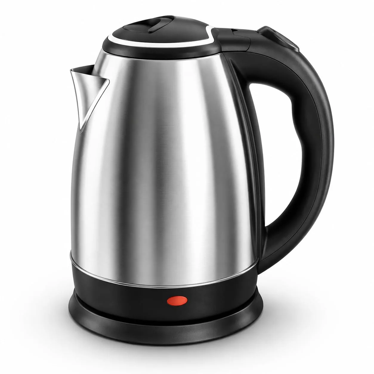 Chaleira Eletrica 2 Litros Inox Desligamento Automatico Cor Aco 220V Aquecimento Rapido Segura Cafe Cha Facil Abertura Premium GT (220V)