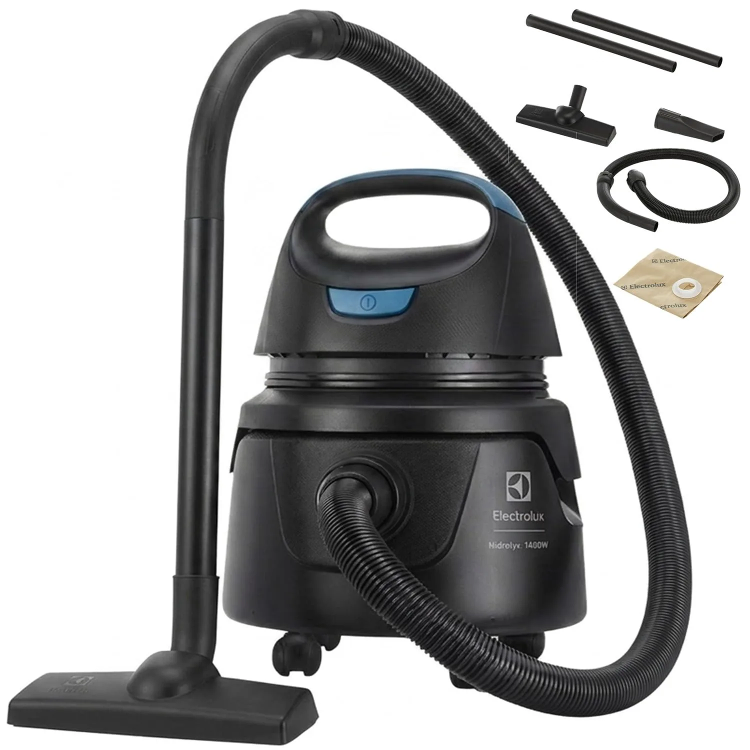 Electrolux Aspirador agua po compacto potente funcao sopro 1400W 12 L total 5 L util protetor termico AWD01 127V
