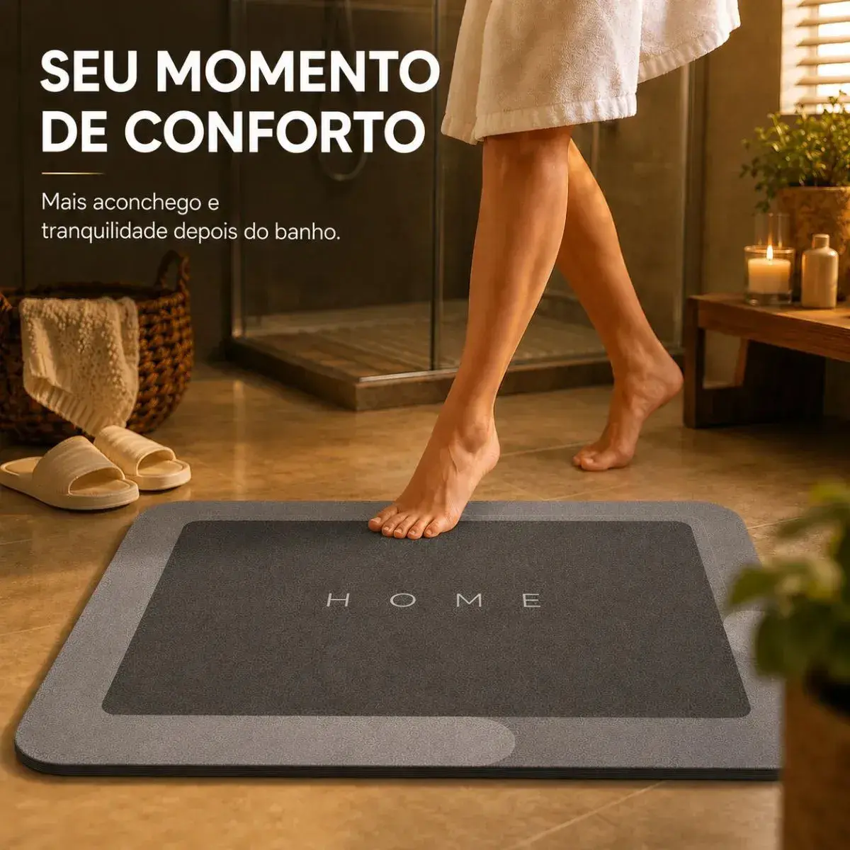 Kit 4 Tapetes Magicos Super Soft Antiderrapante Alta Absorcao em Microfibra para Banheiro Lavabo Lavanderia Macio Secagem Rapida Hipoalergenico