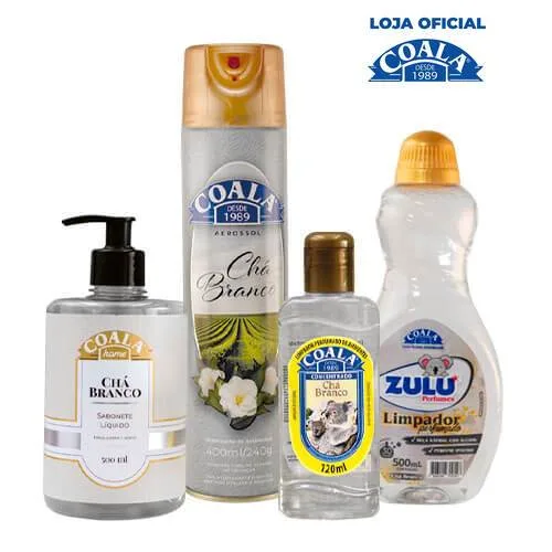Kit Casa Limpa Coala/Zulu Perfumes - Cha Branco