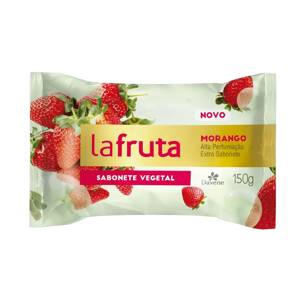 La Fruta Sabonete Barra Vegetal Morango 150G - Davene