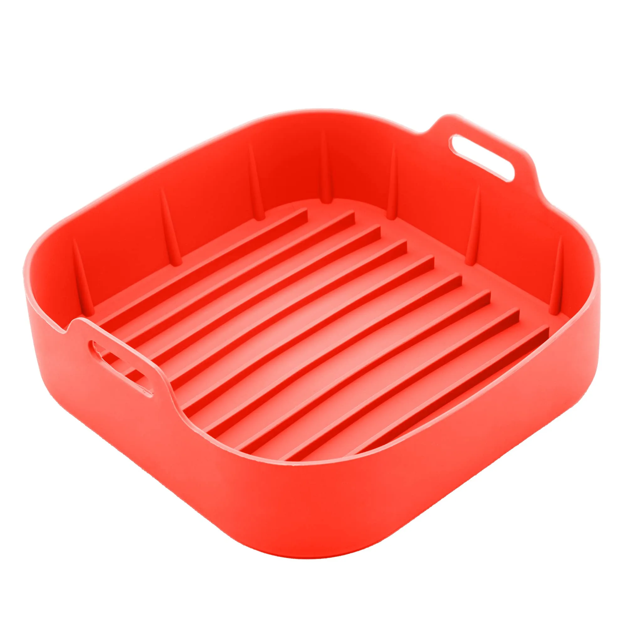 Forma Quadrada de Silicone para Air Fryer Vermelha 20cm x 7cm - LYOR