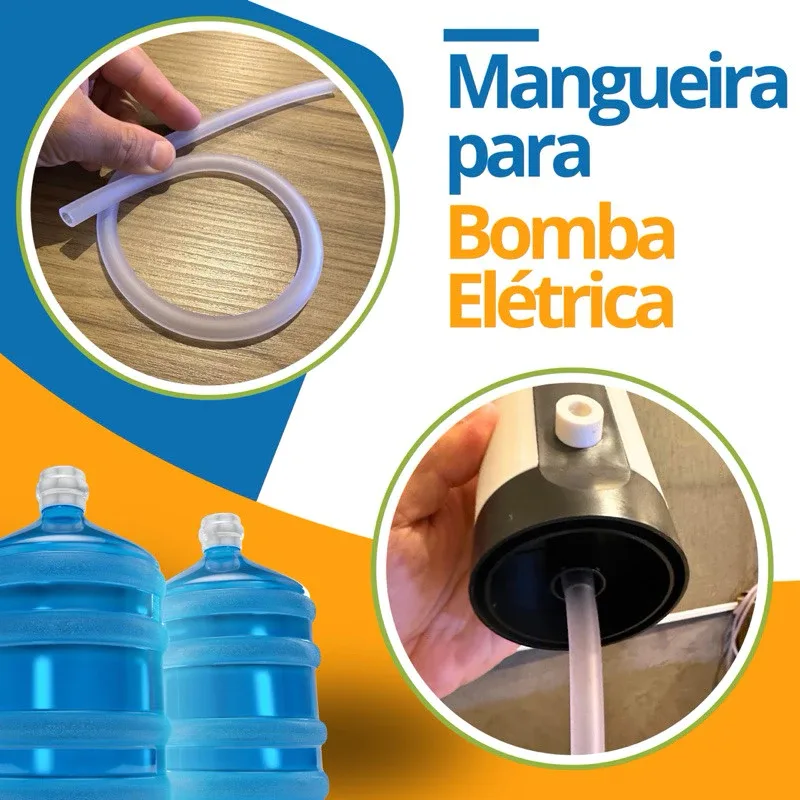 Mangueira De Silicone Para Bomba Eletronica Galao - kit com 10 uni
