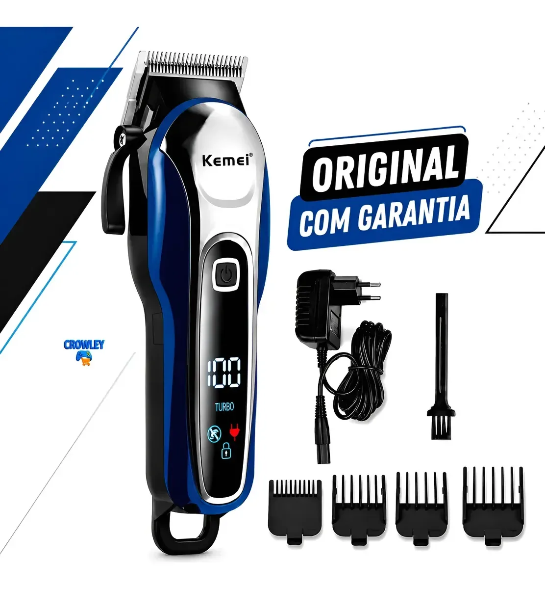 Maquina De Cortar Cabelo Profissional Kemei Km-1995 Bivolt