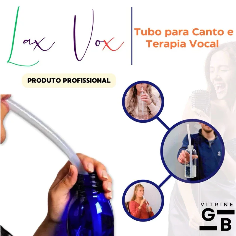 Tubo de Ressonancia Lax Vox para Exercicios Vocais – Terapia da Voz e Aquecimento Vocal